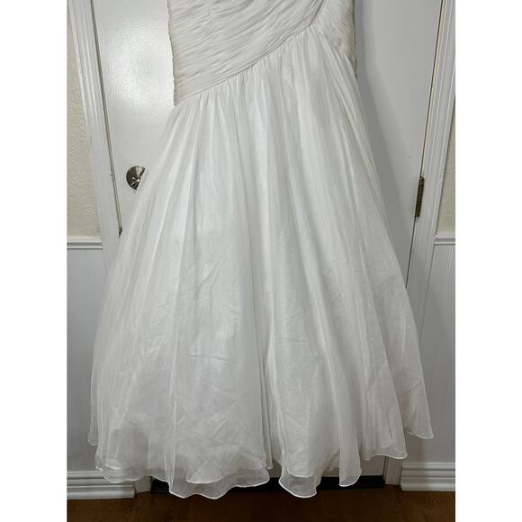 Mac Duggal Bustier Gown White Beaded Embellishments Size 10 NWT 64330 Wedding - Picture 7 of 16